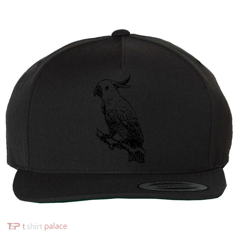 Cockatoo Parrot Bird Wool Snapback Cap