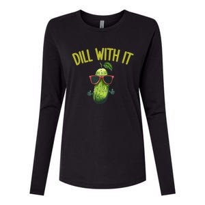 Crunchy Pickle Brine Vegan Dill With It Ferted Cucumber Gift Womens Cotton Relaxed Long Sleeve T-Shirt