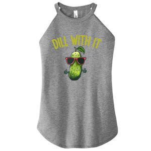 Crunchy Pickle Brine Vegan Dill With It Ferted Cucumber Gift Women's Perfect Tri Rocker Tank