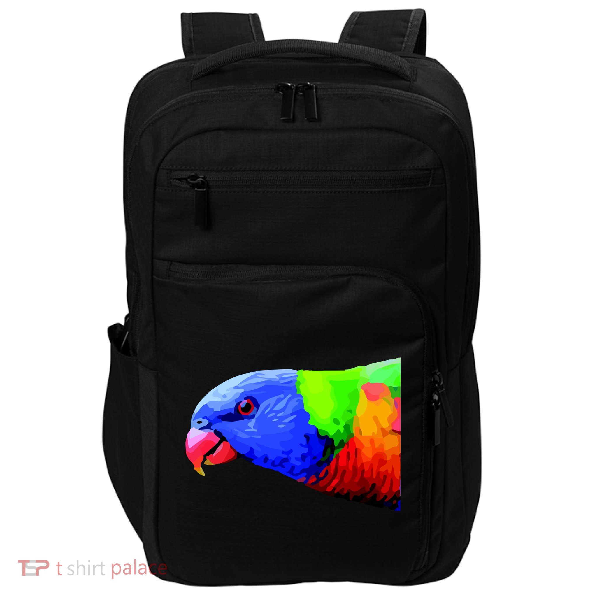 Cool Parrot Bird Funny Side Action Impact Tech Backpack