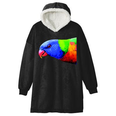Cool Parrot Bird Funny Side Action Hooded Wearable Blanket