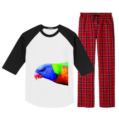 Cool Parrot Bird Funny Side Action Raglan Sleeve Pajama Set