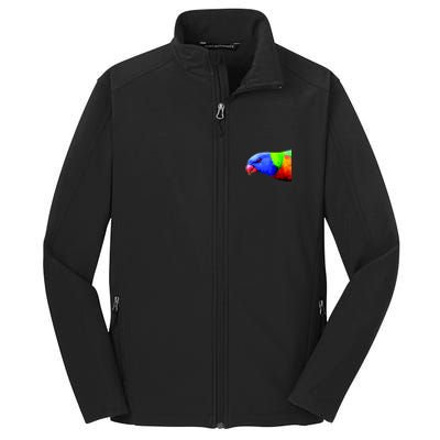 Cool Parrot Bird Funny Side Action Core Soft Shell Jacket