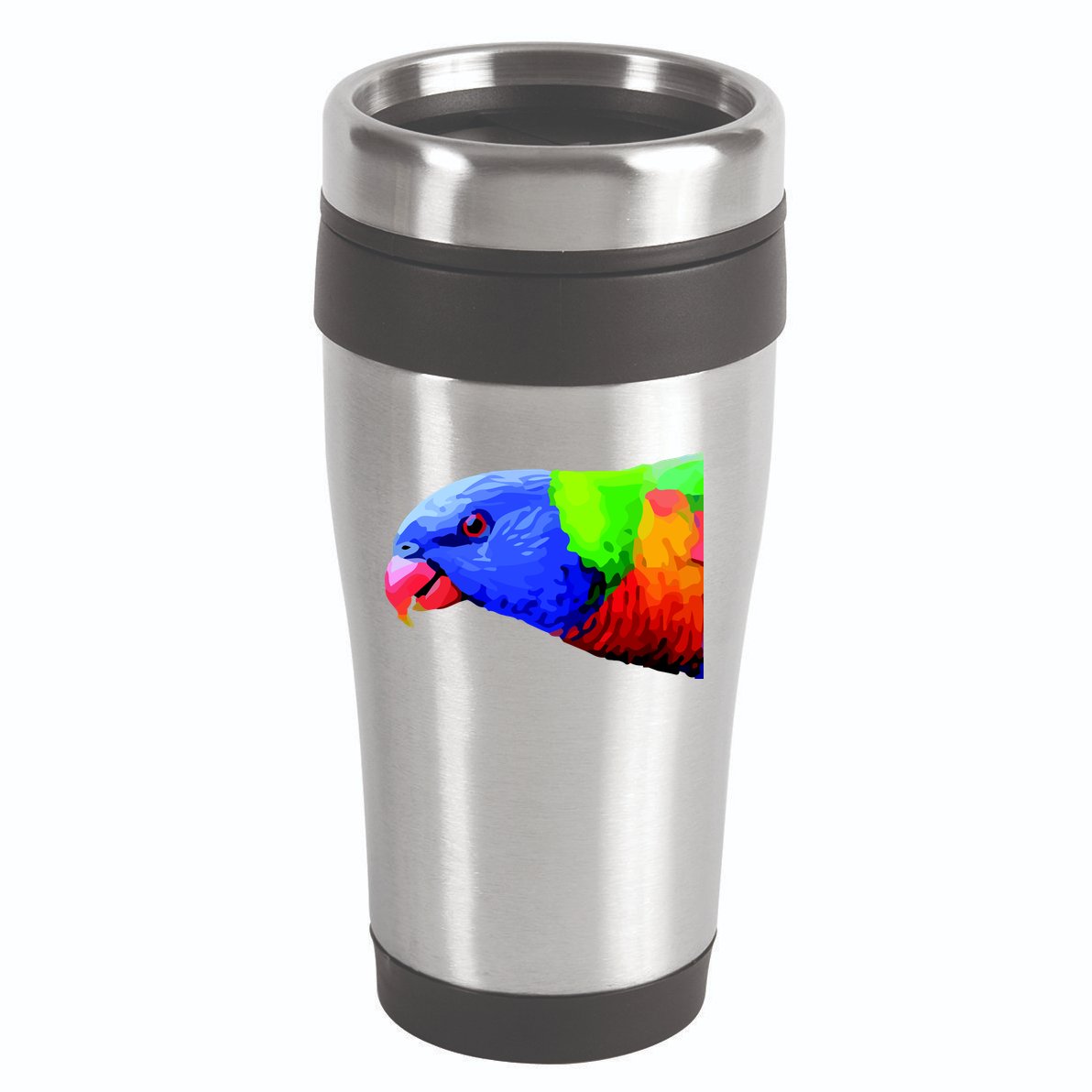 Cool Parrot Bird Funny Side Action 16oz Travel Tumbler