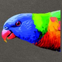 Cool Parrot Bird Funny Side Action Cotton Canvas Backpack