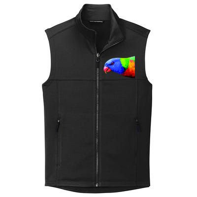 Cool Parrot Bird Funny Side Action Collective Smooth Fleece Vest