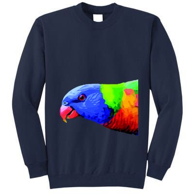 Cool Parrot Bird Funny Side Action Tall Sweatshirt