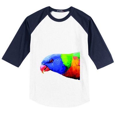 Cool Parrot Bird Funny Side Action Baseball Sleeve Shirt