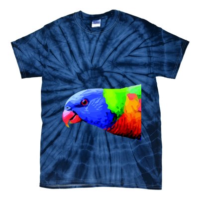 Cool Parrot Bird Funny Side Action Tie-Dye T-Shirt