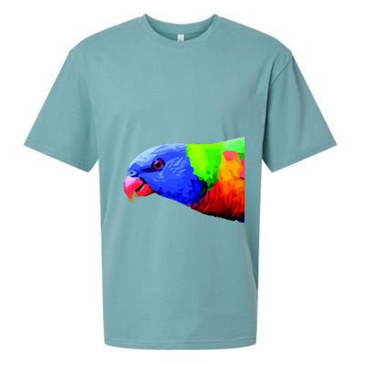 Cool Parrot Bird Funny Side Action Sueded Cloud Jersey T-Shirt