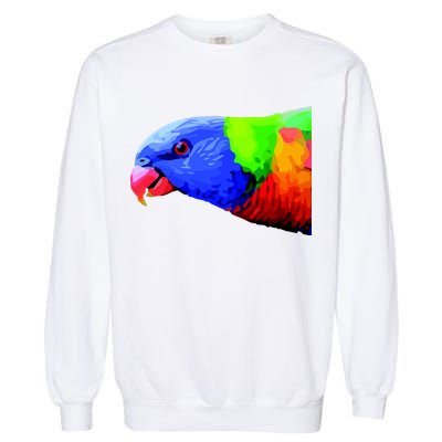 Cool Parrot Bird Funny Side Action Garment-Dyed Sweatshirt