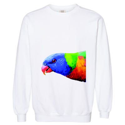 Cool Parrot Bird Funny Side Action Garment-Dyed Sweatshirt