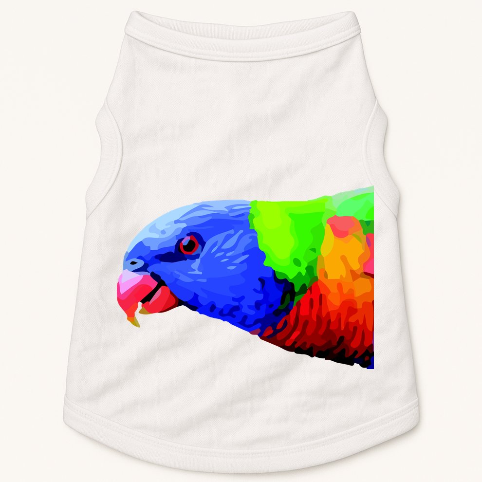 Cool Parrot Bird Funny Side Action Doggie Tank
