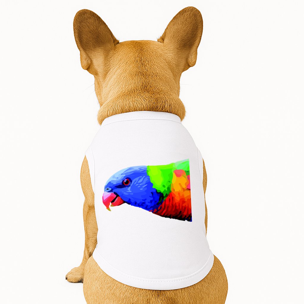 Cool Parrot Bird Funny Side Action Doggie Tank