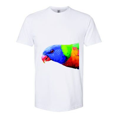 Cool Parrot Bird Funny Side Action Softstyle CVC T-Shirt