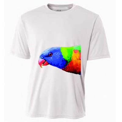 Cool Parrot Bird Funny Side Action Cooling Performance Crew T-Shirt