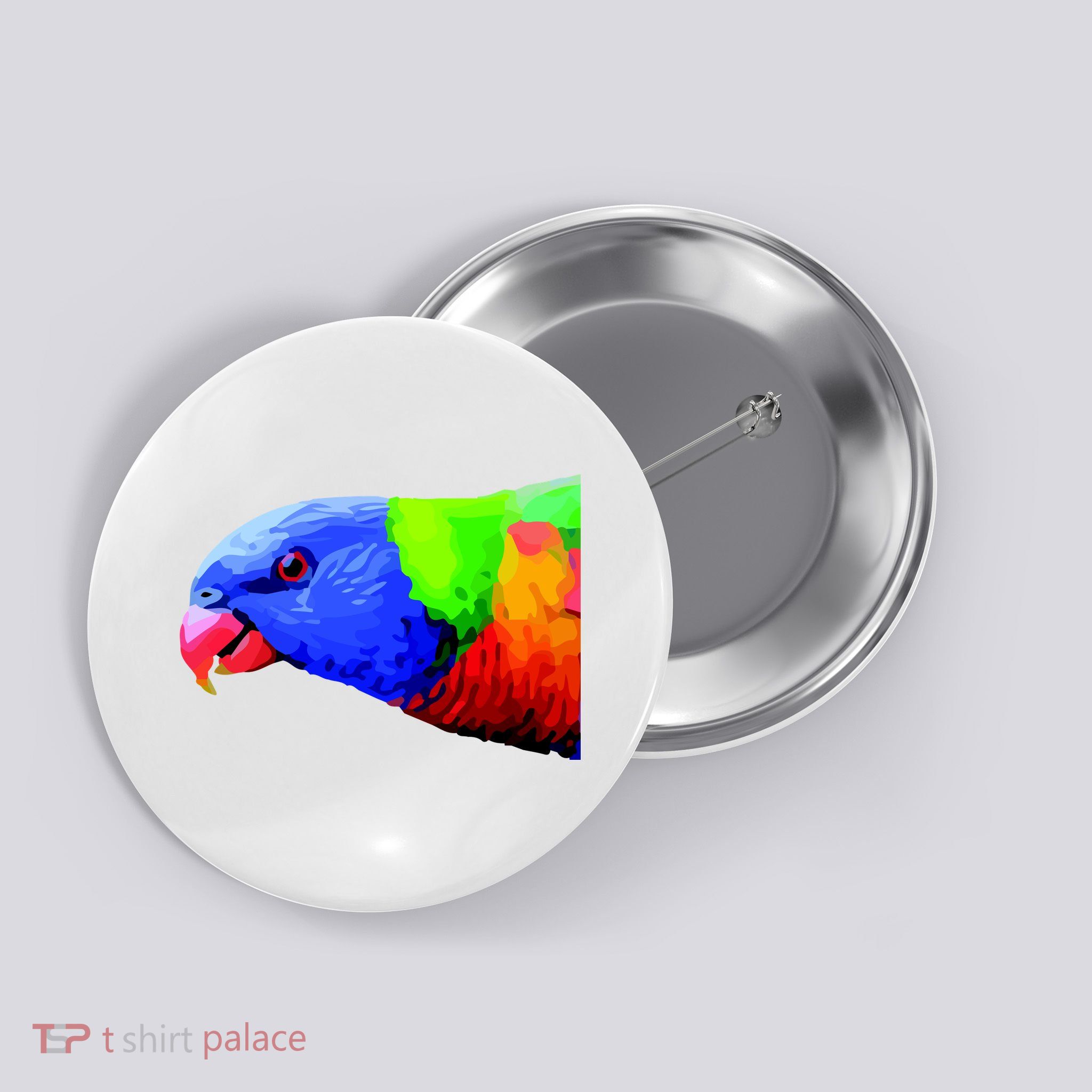 Cool Parrot Bird Funny Side Action Button