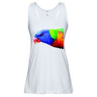 Cool Parrot Bird Funny Side Action Ladies Essential Flowy Tank