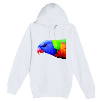 Cool Parrot Bird Funny Side Action Premium Pullover Hoodie