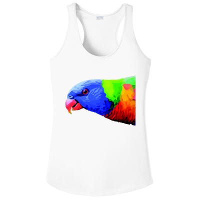 Cool Parrot Bird Funny Side Action Ladies PosiCharge Competitor Racerback Tank