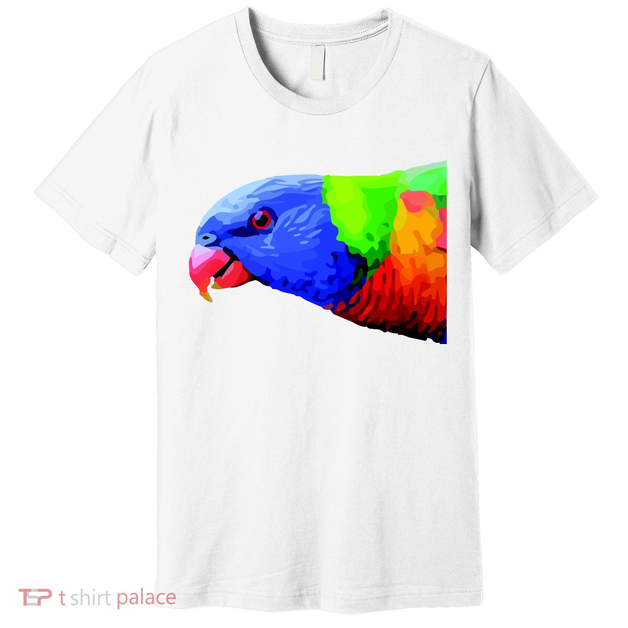 Cool Parrot Bird Funny Side Action Premium T-Shirt