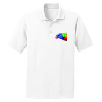 Cool Parrot Bird Funny Side Action PosiCharge RacerMesh Polo