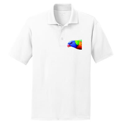 Cool Parrot Bird Funny Side Action PosiCharge RacerMesh Polo