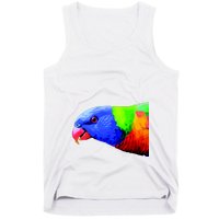 Cool Parrot Bird Funny Side Action Tank Top