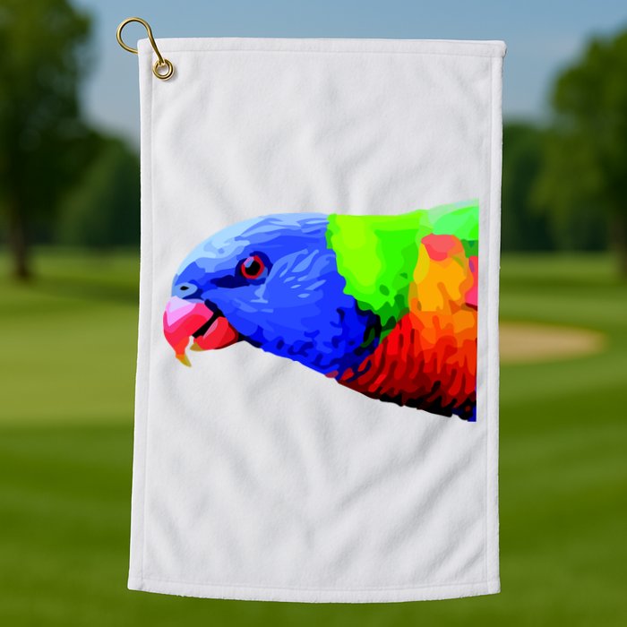 Cool Parrot Bird Funny Side Action Golf Towel