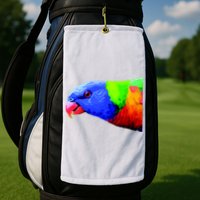 Cool Parrot Bird Funny Side Action Golf Towel