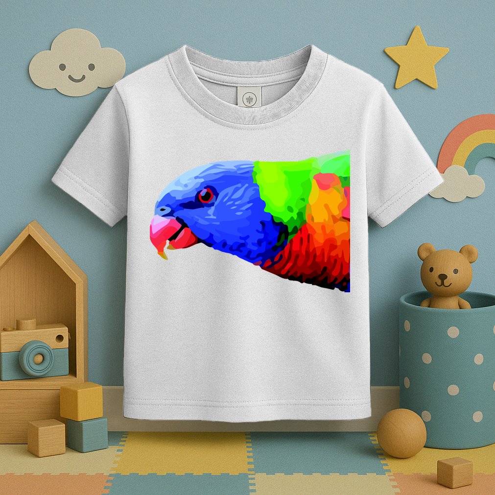 Cool Parrot Bird Funny Side Action Toddler T-Shirt