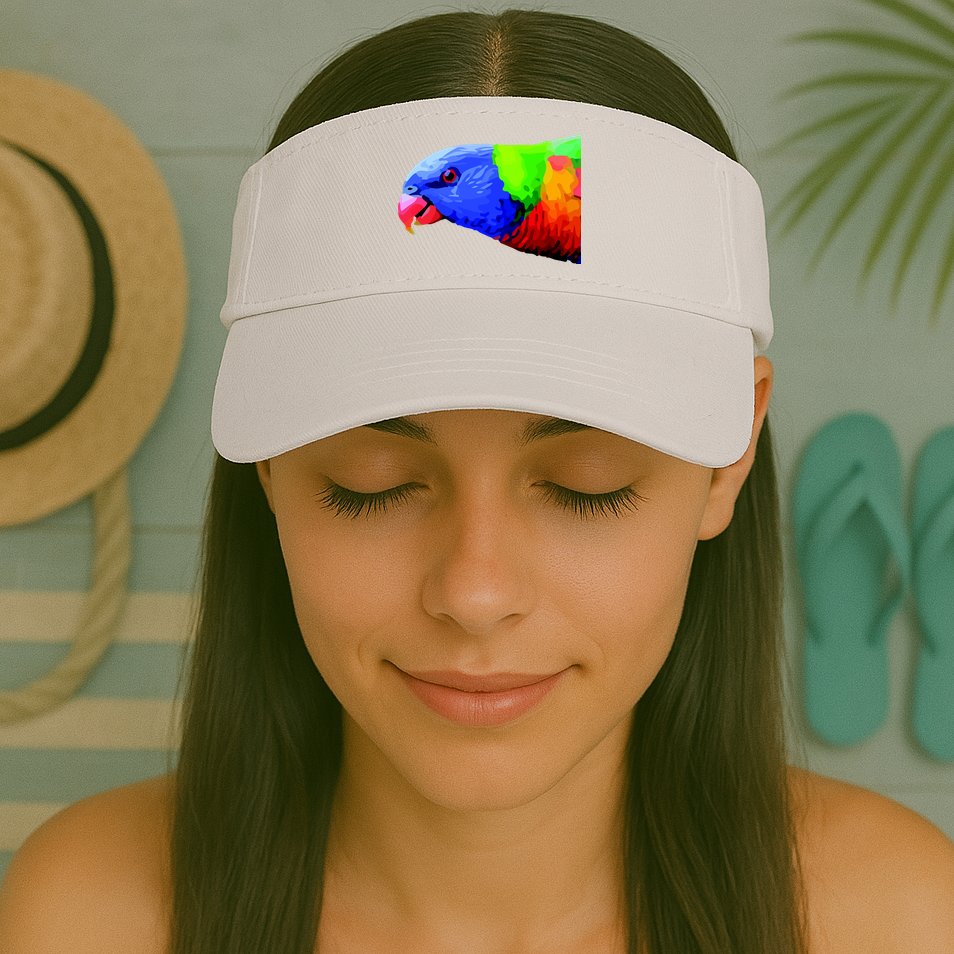 Cool Parrot Bird Funny Side Action Visor