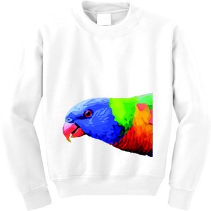 Cool Parrot Bird Funny Side Action Kids Sweatshirt