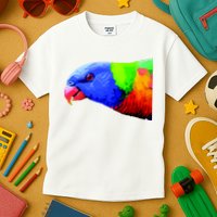 Cool Parrot Bird Funny Side Action Kids T-Shirt