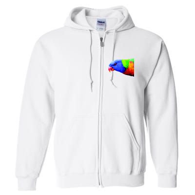 Cool Parrot Bird Funny Side Action Full Zip Hoodie