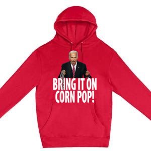 Corn Pop Biden Funny Cornpop Bad Dude Joe Biden Meme Premium Pullover Hoodie