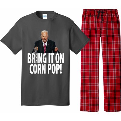 Corn Pop Biden Funny Cornpop Bad Dude Joe Biden Meme Pajama Set