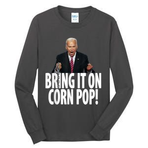 Corn Pop Biden Funny Cornpop Bad Dude Joe Biden Meme Tall Long Sleeve T-Shirt