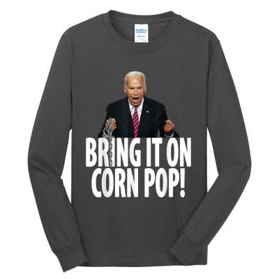 Corn Pop Biden Funny Cornpop Bad Dude Joe Biden Meme Tall Long Sleeve T-Shirt