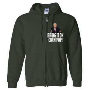 Corn Pop Biden Funny Cornpop Bad Dude Joe Biden Meme Full Zip Hoodie