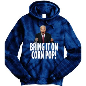 Corn Pop Biden Funny Cornpop Bad Dude Joe Biden Meme Tie Dye Hoodie