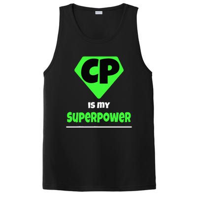 Cerebral Palsy Brain Damage Awareness CP Is My Superpower PosiCharge Competitor Tank