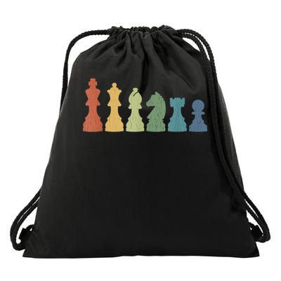 Chess Pieces Board Game Lover Player Themed Chess Drawstring Bag