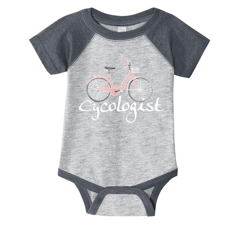 Cycologist Pink Bicycle Cyclist Gift Cute Cycling Infant Baby Jersey Bodysuit