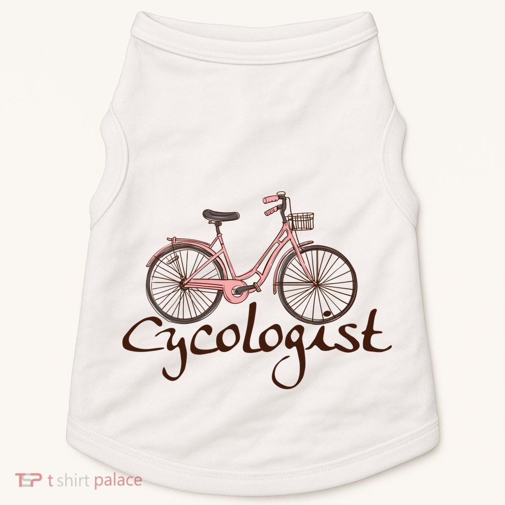 Cycologist Pink Bicycle Cyclist Gift Cute Cycling Doggie Tank