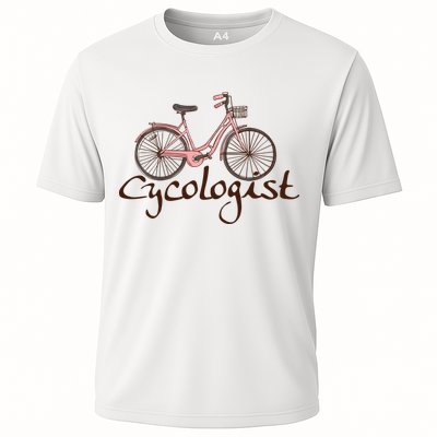 Cycologist Pink Bicycle Cyclist Gift Cute Cycling Performance Shirt