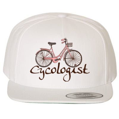 Cycologist Pink Bicycle Cyclist Gift Cute Cycling Wool Snapback Cap