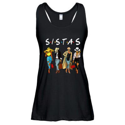 Cute Proud Black Sistas Queen Melanin African American Women Ladies Essential Flowy Tank