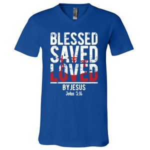 Christian Prayer Bible Verse Christianity Faith Prayer Gift V-Neck T-Shirt