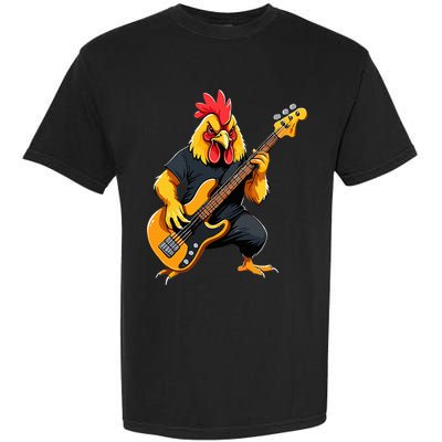 Chicken Playing Bass Guitar Chicken Guitarist Garment-Dyed Heavyweight T-Shirt